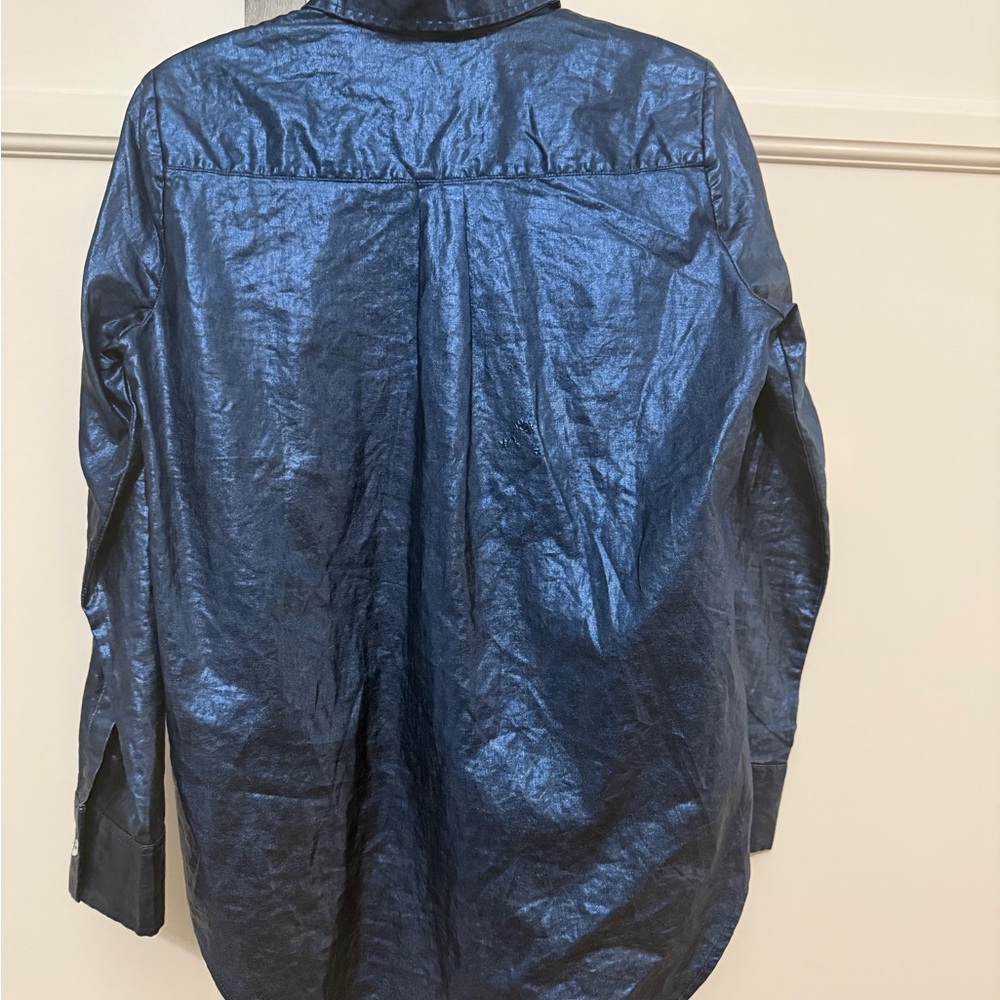 Women’s Shiny Blue Jacket - Picture 2 of 3